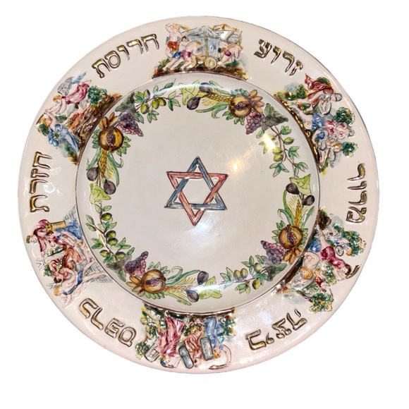 Passover Sedar Porcelain Platter - Picture 1 of 10